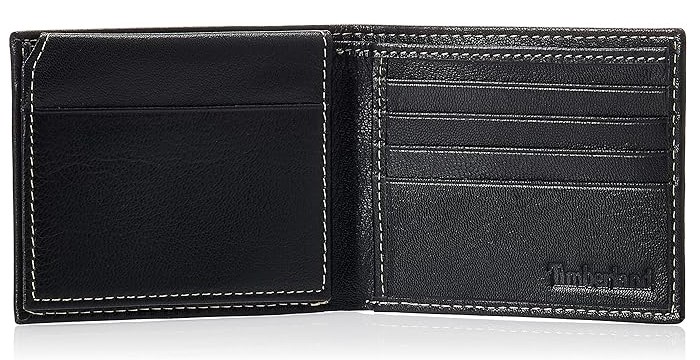 Timberland Men's Leather Wallet - Black (Blix)..