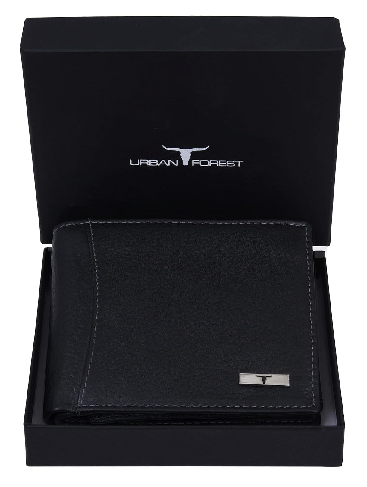 URBAN FOREST Men's Leather Wallet - Black..