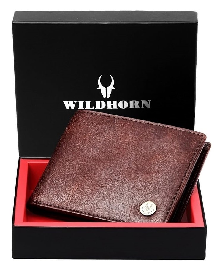 WildHorn Men's Leather Wallet - Brown Crackle..